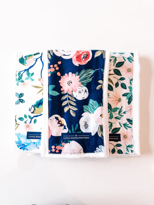 Burp Cloth Set of 3 Gerber Pre-Fold Premium 6-ply Burp Cloths