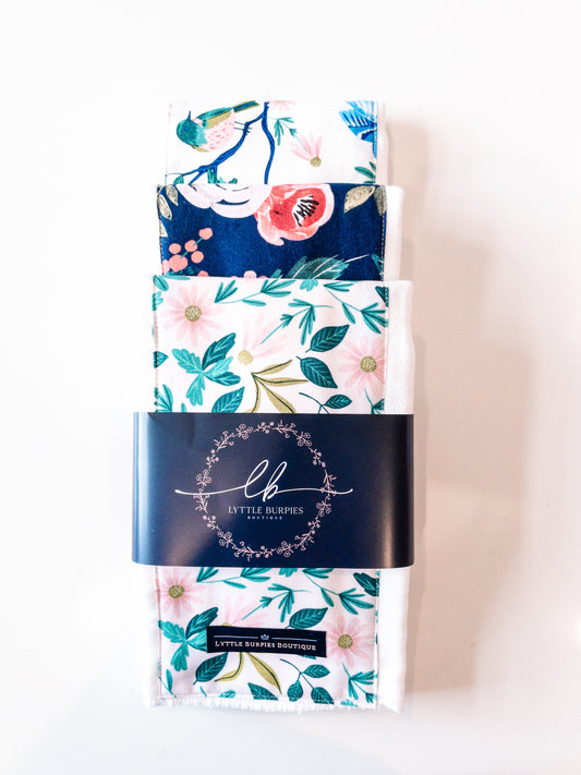 Burp Cloth Set of 3 Gerber Pre-Fold Premium 6-ply Burp Cloths