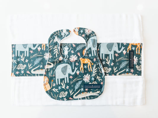 Bib & Burp Cloth Set