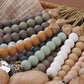 Pacifier Clips - Wood Clip & Silicone Silicone Beads